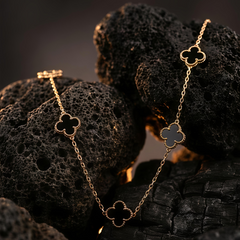 Double Sided Lucky Clover | Gold-Plated Stainless Steel – KZ8812304