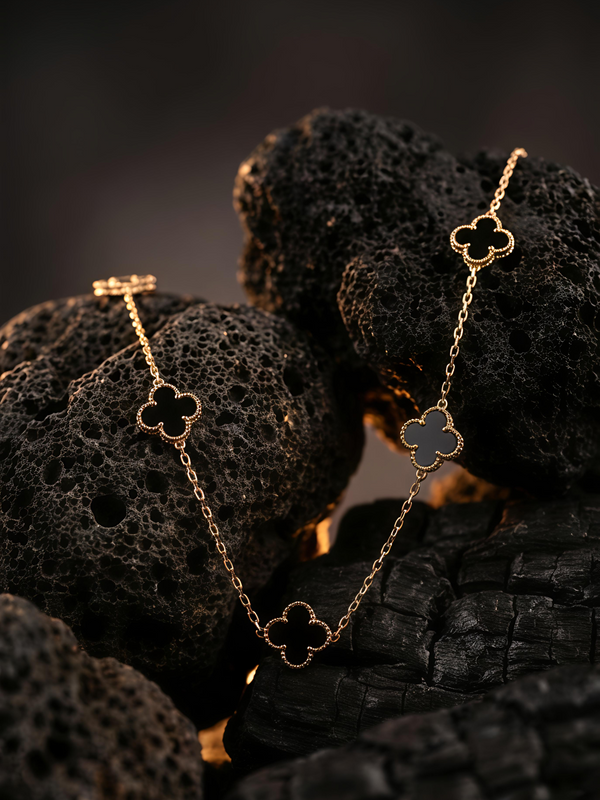 Double Sided Lucky Clover | Gold-Plated Stainless Steel – KZ8812304